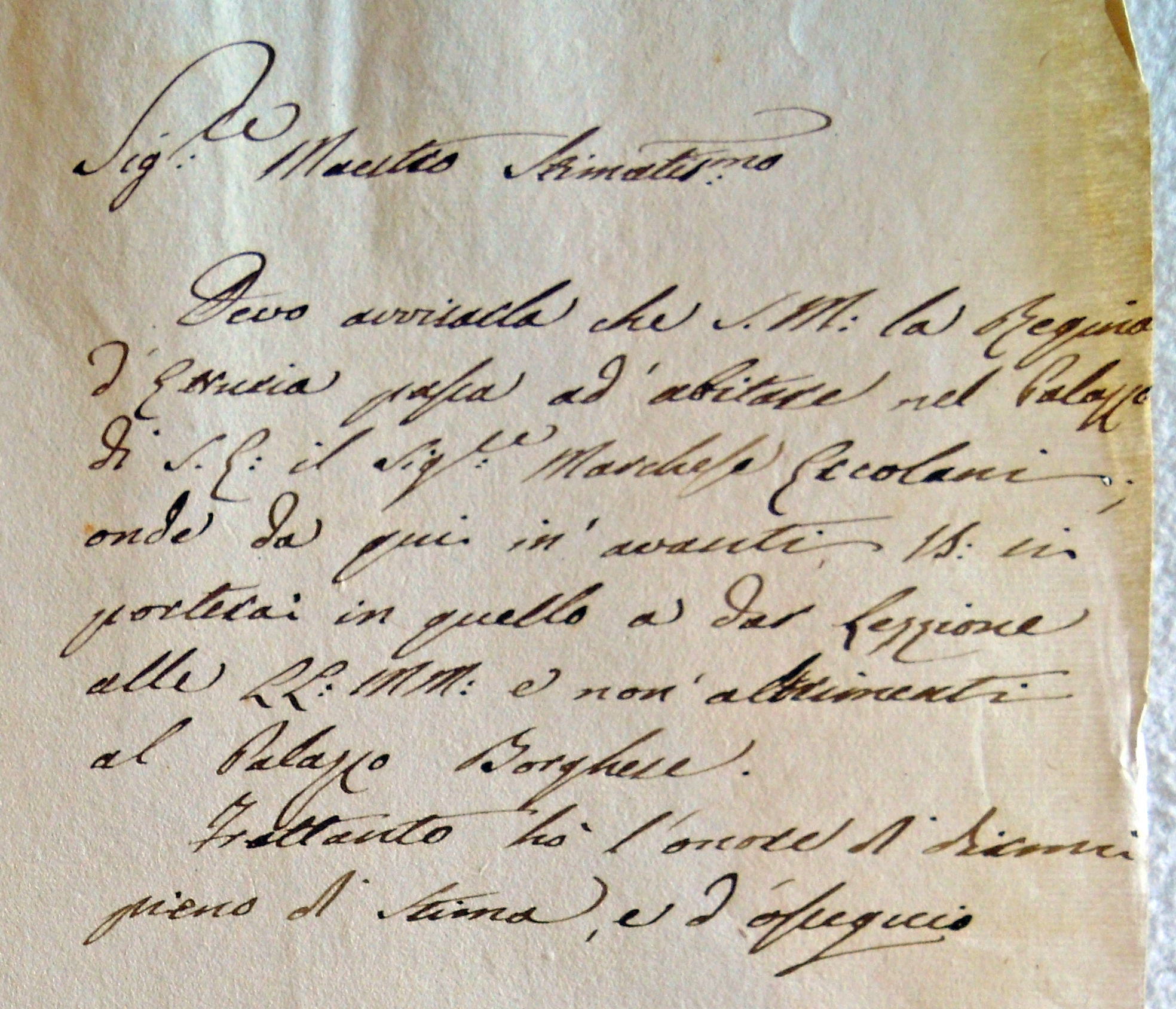 Corte di Roma suo treasferimento
